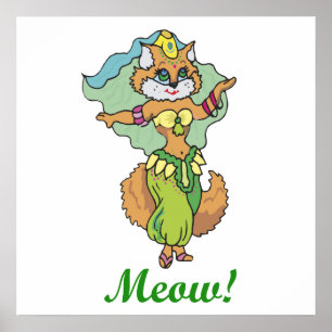Poster Danseur du ventre de chat
