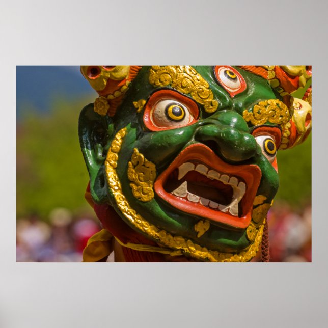 Poster Danseur masqué asiatique (Devant)