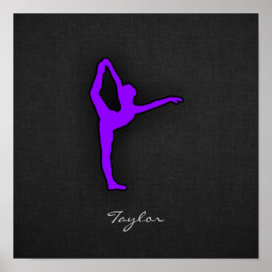 Poster Danseur violet violet