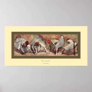 Poster Danseurs attachant Shoes~ Edgar Degas