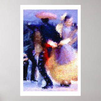 Poster Danseurs Casquettes mexicains