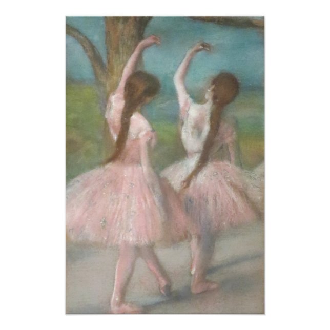 Poster Danseurs en Pink Edgar Degas (Devant)