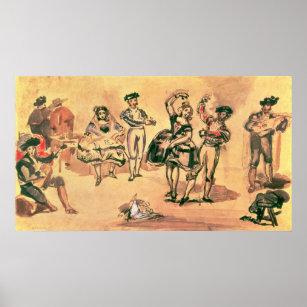 Poster Danseurs espagnols, 1862