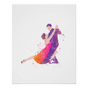 Poster Danseurs Tango Ballroom Flamenco Danser