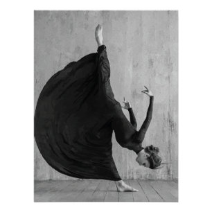 Poster Danseuse de ballet victorienne en mouvement