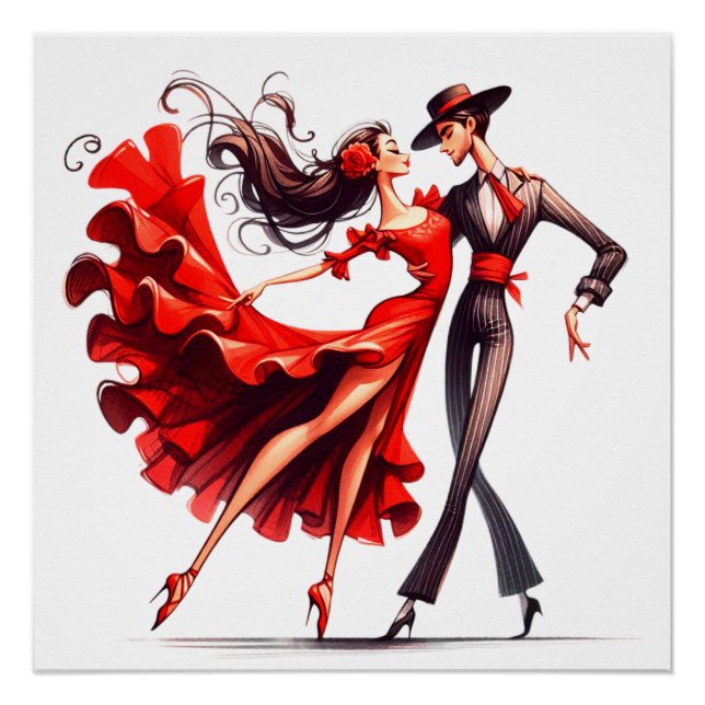 Poster Danseuse de flamenco (Devant)