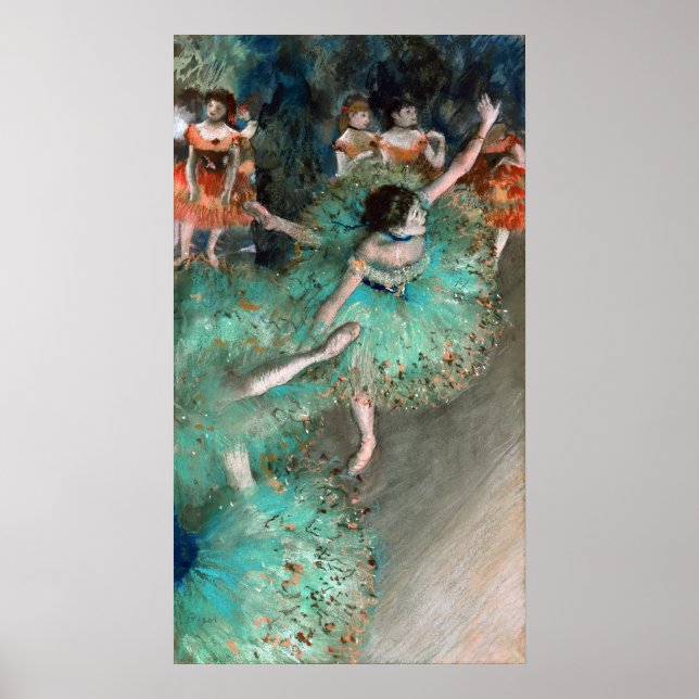 Poster Danseuse verte (Danseuse Verte) Edgar Degas (Devant)