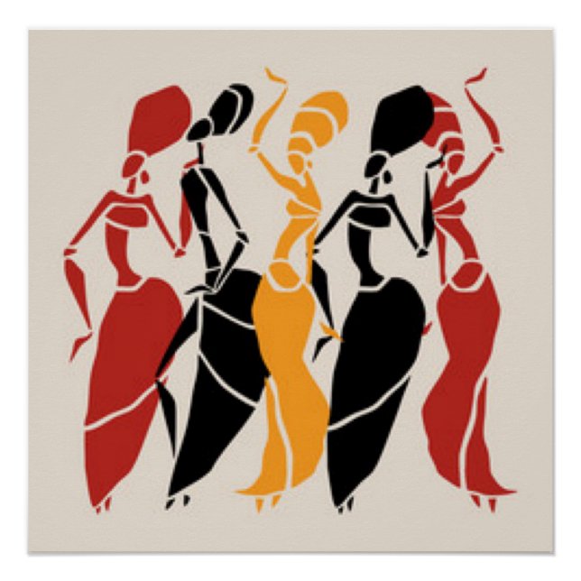 Poster Danseuses africaines (Devant)