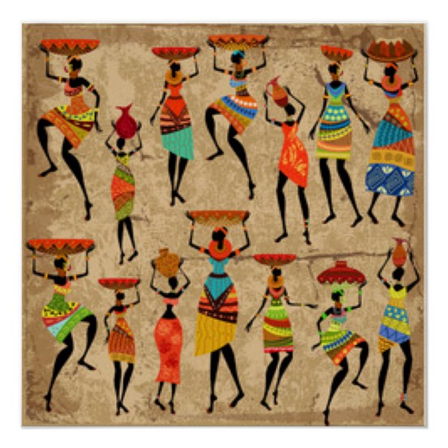 Poster Danseuses africaines (Devant)