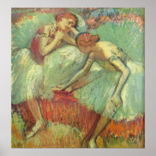 Poster Danseuses en vert par Edgar Degas, Ballet Vintage