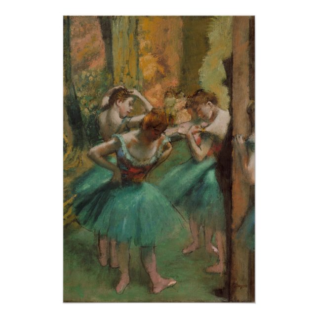 Poster Danseuses, Pink and Green Edgar Degas (Devant)