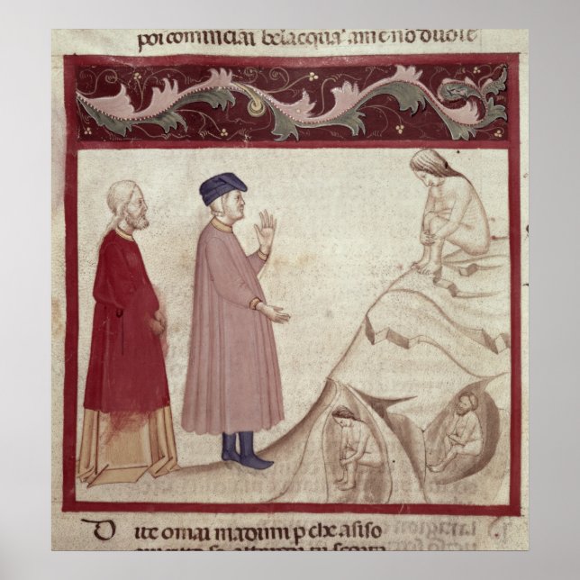Poster Dante et Virgil rencontrent les âmes emprisonnées (Devant)