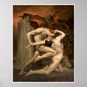 Poster Dante et Virgil William-Adolphe Bouguereau