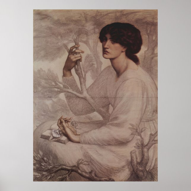 Poster Dante Gabriel Rossetti - Daydream (Devant)