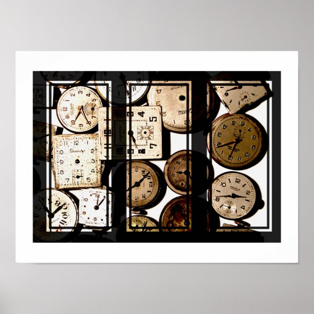 Poster d'antiquités Montres Triptyque (Devant)