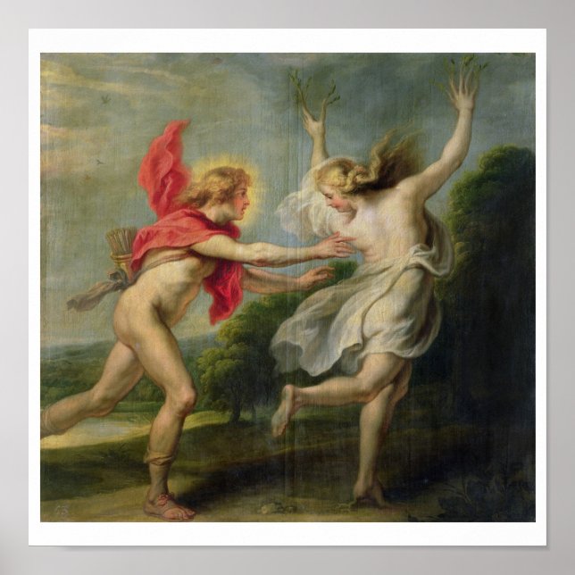 Poster Daphne et Apollo (pétrole) (Devant)