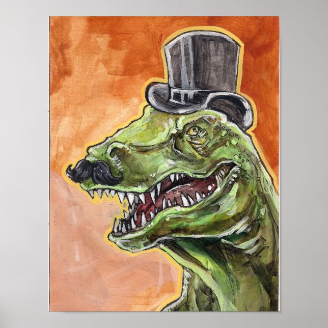 Poster Dapper Dinosaur (Devant)