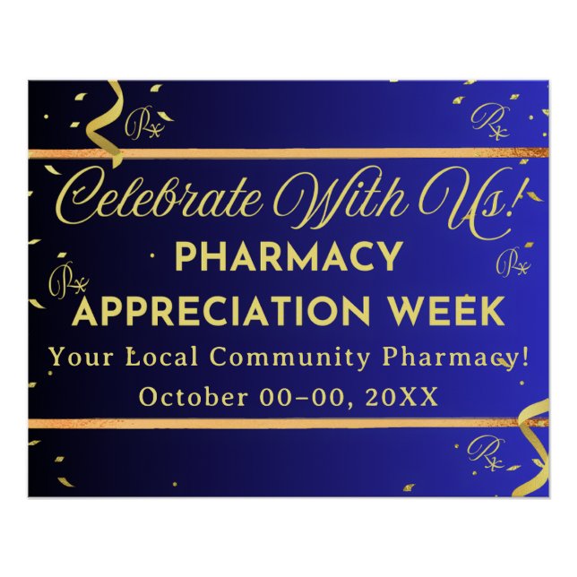 Poster d'appréciation de Faux Gold Confetti (Devant)