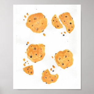 Poster d'aquarelle Cookie Crunch