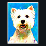 Poster d'aquarelle Pop Art maltais 18" x 24"<br><div class="desc">Portrait numérique d'un jeune maltais, une déclaration lumineuse et colorée pour vos murs. Art original © DoggyStyle Design Studio. Si vous souhaitez une conception sur un article non affiché dans le magasin, cliquez simplement sur le lien "Demandez à ce concepteur" sur n'importe quel produit, je serai heureux d'ajouter l'article pour...</div>