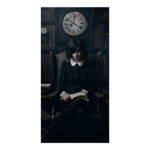 Poster Dark Academia esthétique gothique mercredi