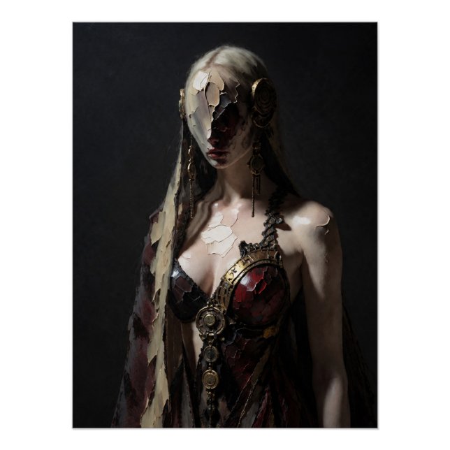 Poster Dark Gothic Cyborg Woman (Devant)