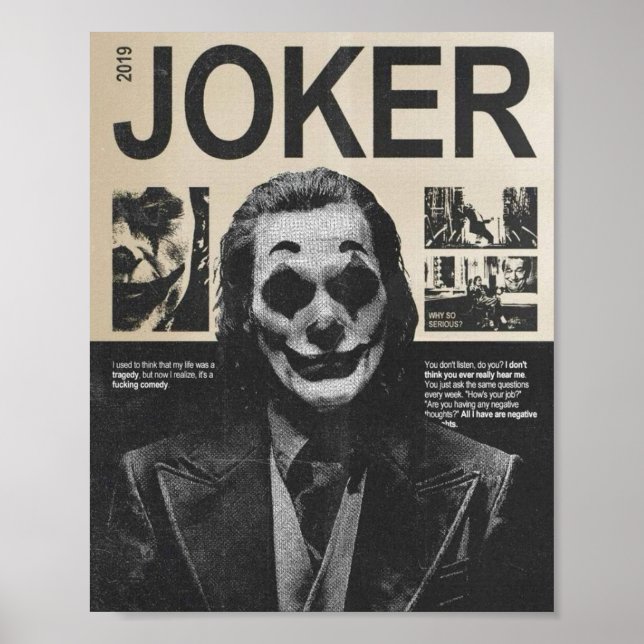 Poster Dark Joker - Gritty Urban Clown Art (Devant)