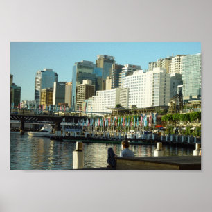 Poster Darling Harbour À Sydney À New South Wales