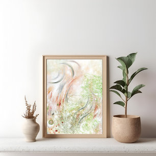 Poster d'art abstrait élégant et minimaliste