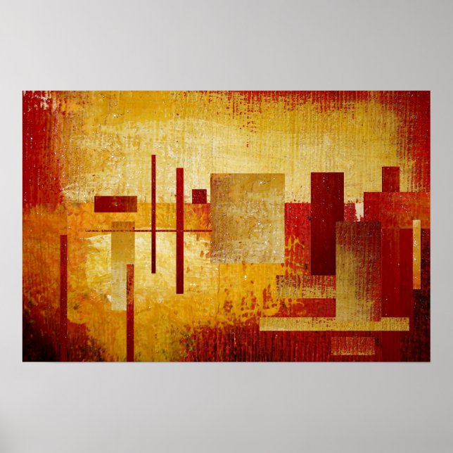 Poster d'art Abstrait et Carré Imprimer (Devant)