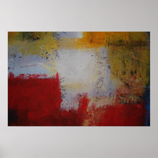 Poster d'art Abstrait moderne - Carrés minimaliste (Devant)