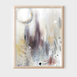 Poster d'art abstrait moderne moderne gris neutre