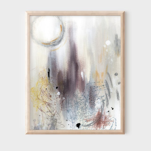 Poster d'art abstrait moderne moderne gris neutre (Créateur téléchargé)