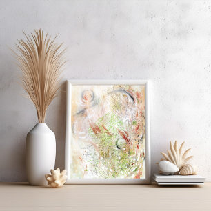 Poster d'art abstrait moderne neutre