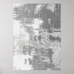 Poster d'art Abstrait Motif gris et blanc
