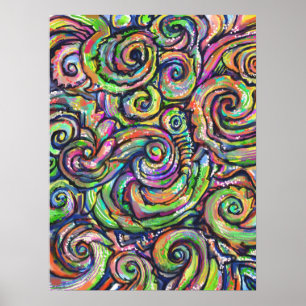 Poster d'art Abstrait tourbillonnant