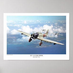 Poster d'Art Aérien "Aichi D3A "Val"