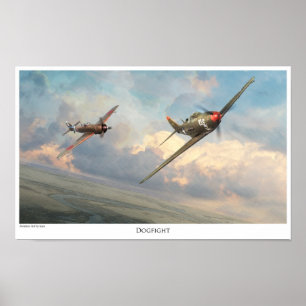 Poster d'art aéronautique "Dogfight"