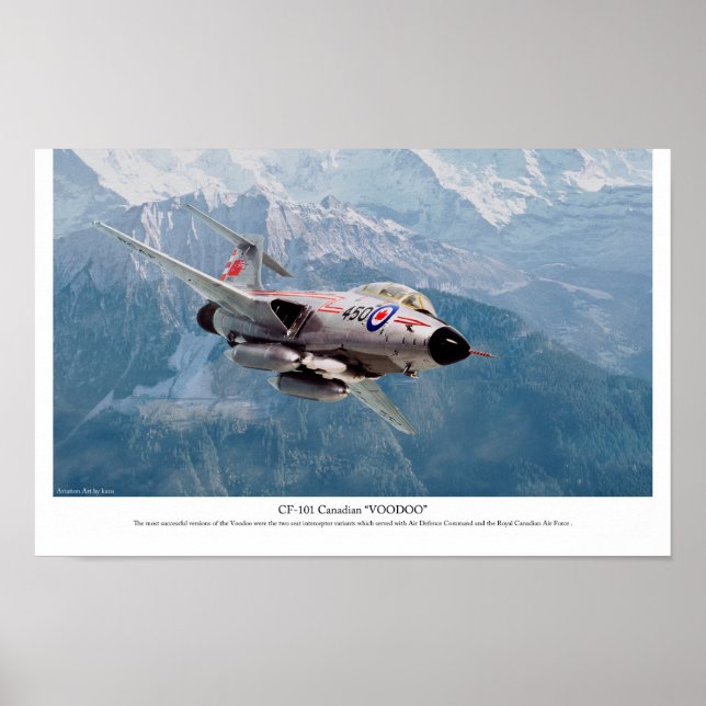 Poster d'art aéronautique "F-101 Voodoo" (Devant)