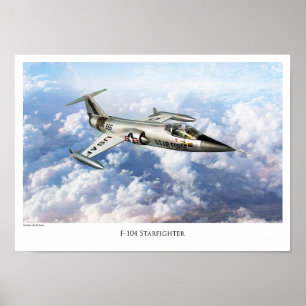 Poster d'art aéronautique "F-104 Starfighter"
