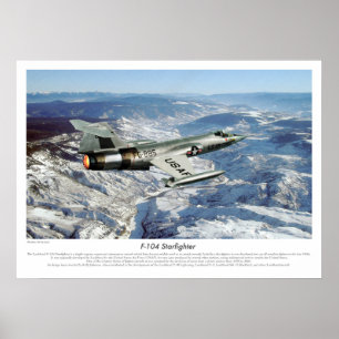 Poster d'art aéronautique "F-104 Starfighter"