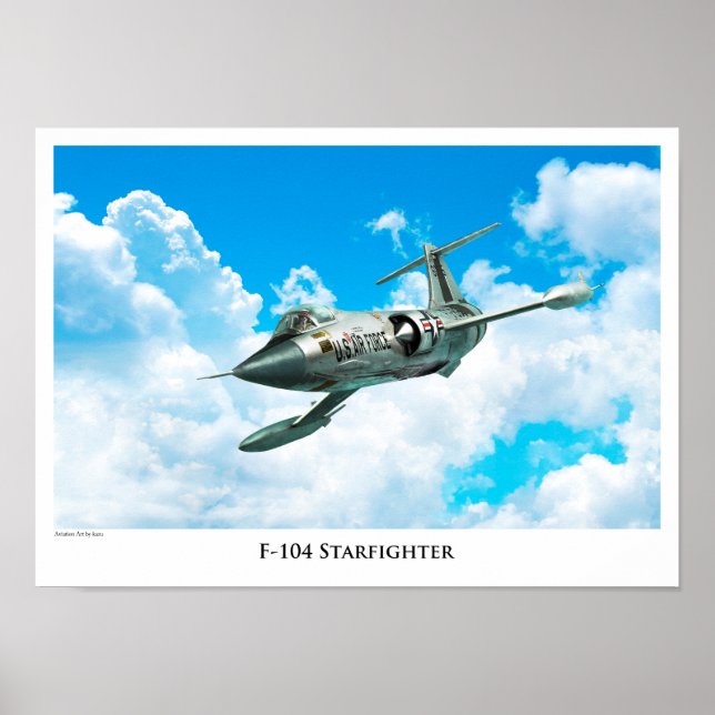 Poster d'art aéronautique "F-104 Starfighter" (Devant)