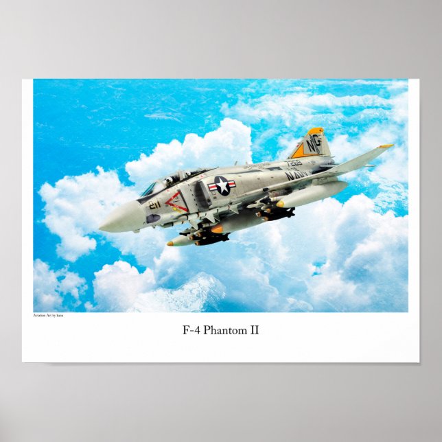 Poster d'art aéronautique "F-4 Phantom II" (Devant)