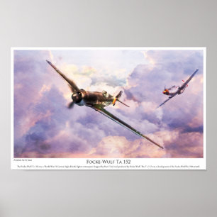 Poster d'art aéronautique "Focke-Wulf Ta 152"