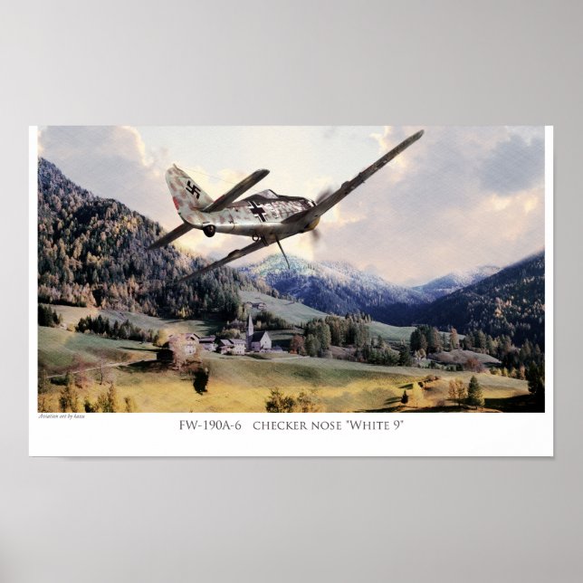 Poster d'art aéronautique " Fw190" (Devant)