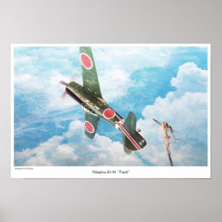 Poster d'art aéronautique " Nakajima Ki-84"Frank