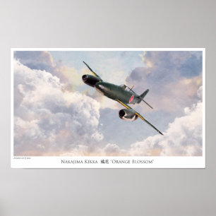 Poster d'art aéronautique "Nakajima Kikka"