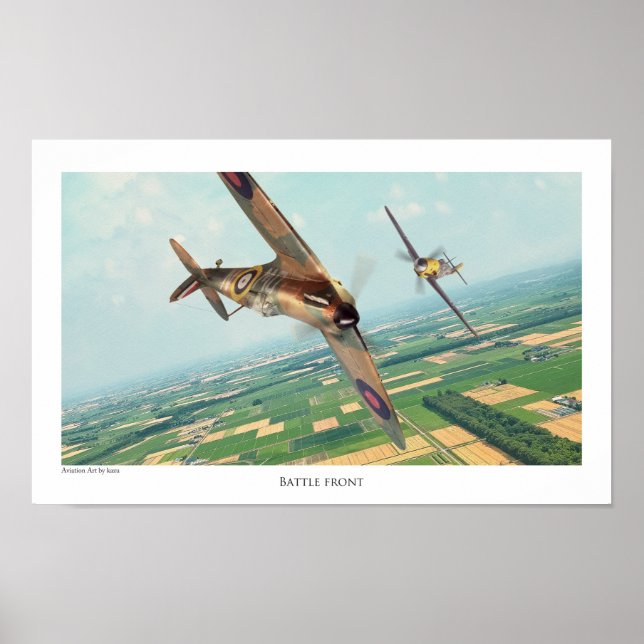 Poster d'art aéronautique "Spitfire" (Devant)