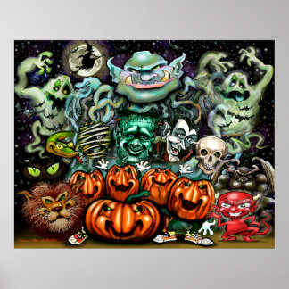 Poster d'art amusant d'Halloween