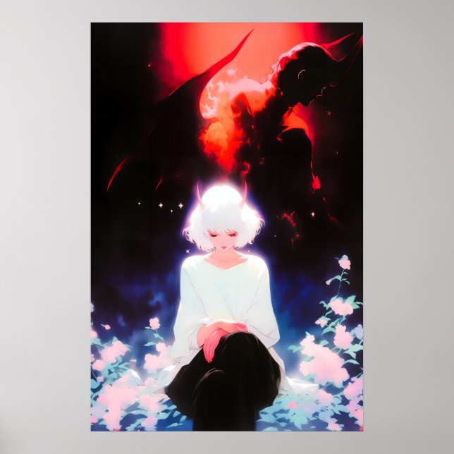 Poster d'art ange ou diable (Devant)